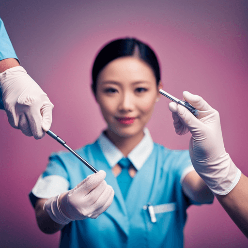 An Image Showcasing A Close-Up Of A Dermatologist'S Gloved Hands, Gently Extracting Milia From A Patient'S Skin With A Sterile Tool